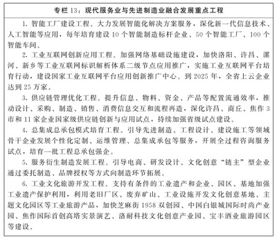 河南省“十四五”制造業高質量發展與現代服務業發展規劃——聚焦信息技術咨詢服務